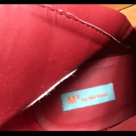 M2 by Miz Mooz Red Round Toe Booties Size 12 EUC - Picture 5 of 9